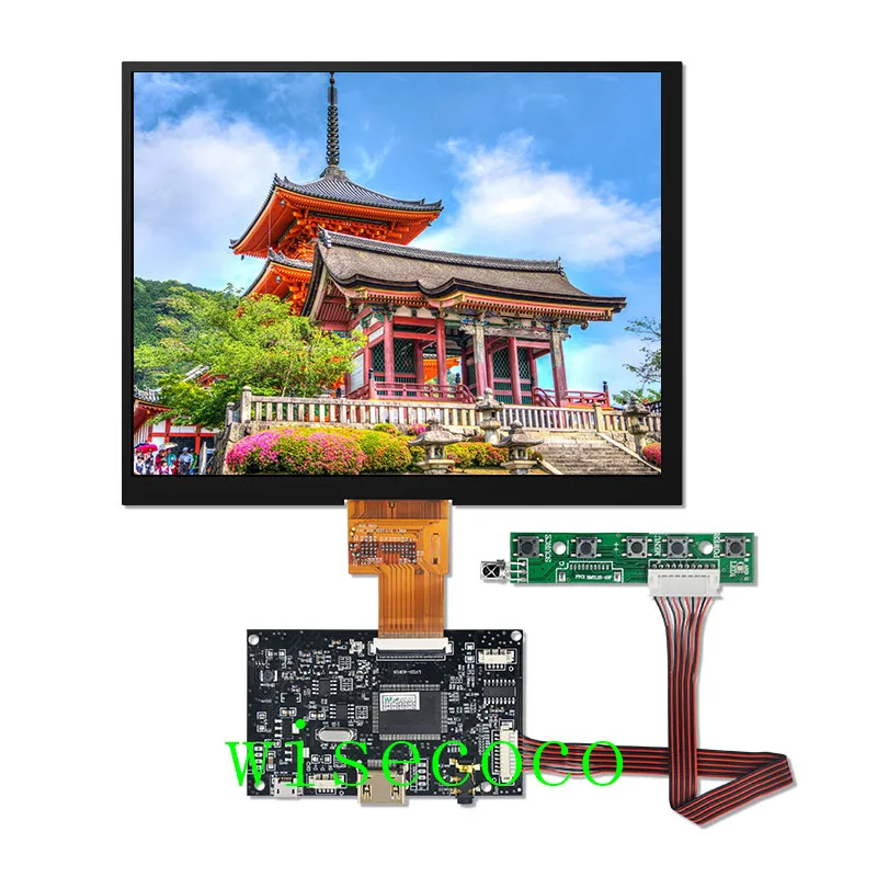 

HDMI/LVDS/AV Control Driver Board + 8"inch HJ080IA-01E 1024*768 IPS high-definition LCD Display For Raspberry Pi