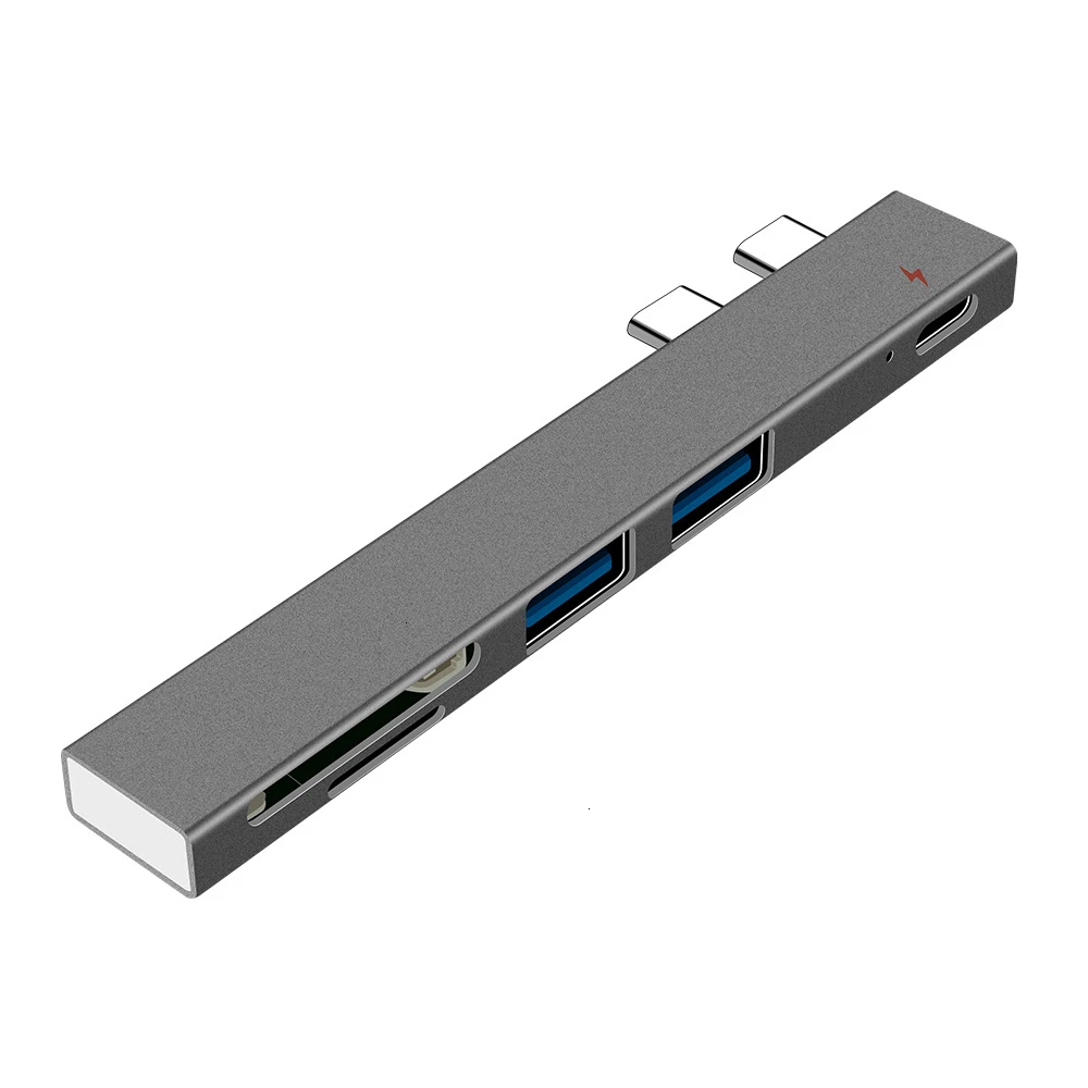 USB C концентратор USB 5 в 1 концентратор USB Type C адаптер ключ совместим для MacBook Pro 1" 15" Thunderbolt 3, USB-C концентратор