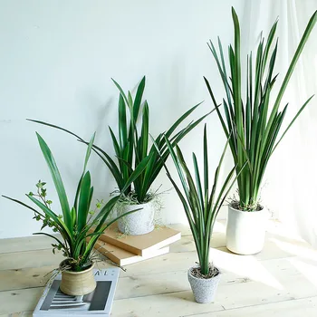 

Artificial Cymbidium Leaf Artificial Green Plants for Wedding Home Garden Decoration Fake Plastic Plant DIY Plants Bonsai