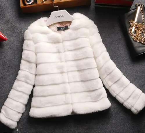 Новинка, хит, 6XL, зима, мех кролика Рекс,, осень, кожа, трава, короткое, плюшевое пальто, большой размер, для женщин - Цвет: Белый