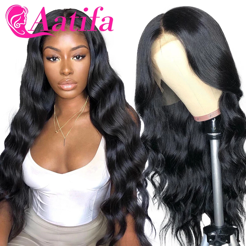 

Body Wave 13x4 Lace Frontal Wig Natural Hairline 100% Human Hair Wigs Brazilian Virgin Hair Pre-plucked 180% Density For Women