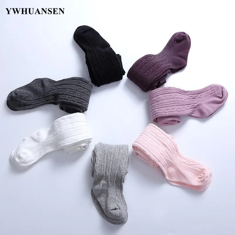 YWHUANSEN 0 a 12 años mallas de algodón peinado para niños, pantimedias tejidas con Cable para niñas, medias para niñas bebé cálidas de alta calidad, ropa