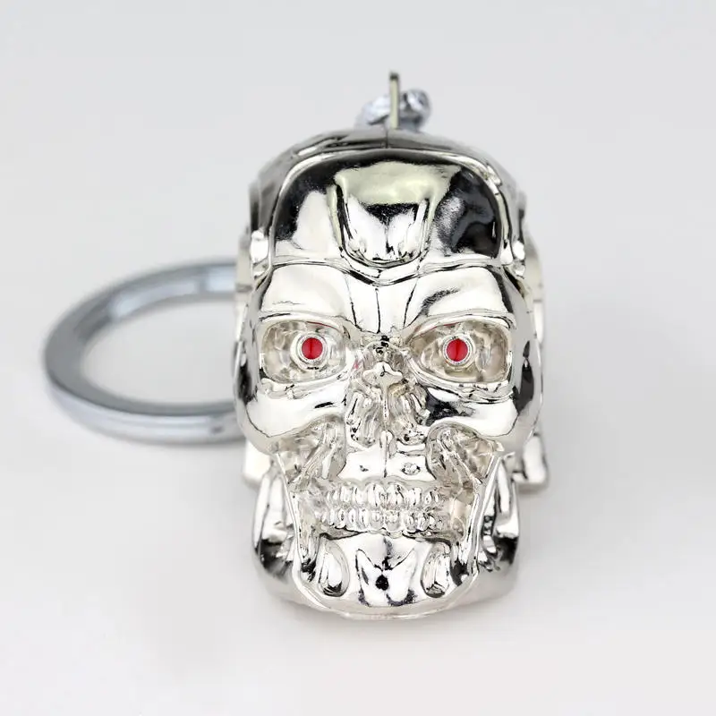 Vintage Charm Terminator Skull Head Keychain Men Women Fashion Pendant keyring Jewelry Car Key Accessories skull keychain