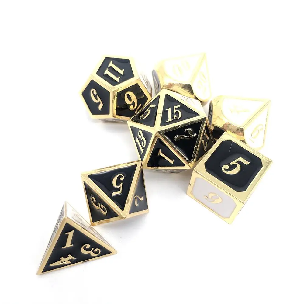 Набор Металлических Кубиков CesieLyn Good Brothers из 7 кубиков D & RPG кубики MTG D20