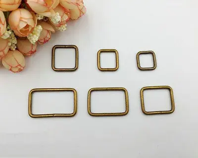 Diy детали для сумок аксессуары квадратное кольцо квадратный адаптер для часов толщиной 3 мм внутренний диаметр 1,3 см 2 см 1,6 см 2,5 см 3,2 см 3,8 см 20 штук