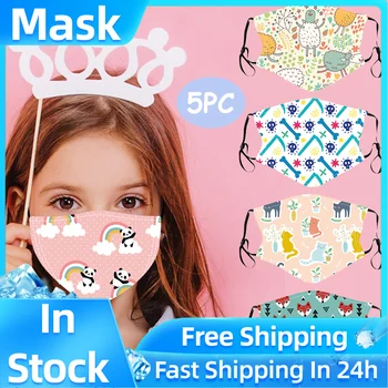 

Mondkapjes Wasbaar Mask 5pc Kids Children Outdoor Cotton Mouth Fashion Masks Protection Face Masks Reusable Mascarillas Masque