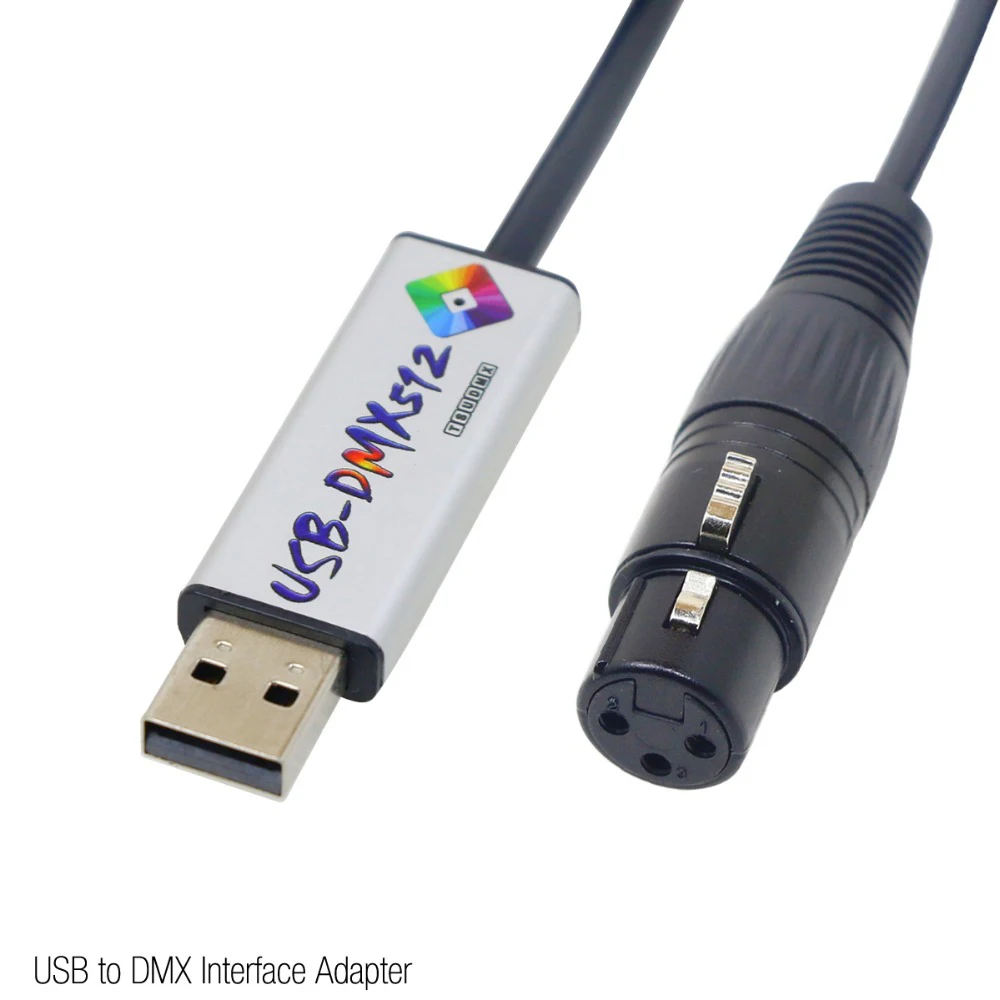 USB на интерфейс DMX адаптер USB DMX512 Контроллер компьютерный ПК Satge Контроллер освещения диммер Win 10 usb-контроллер для сценических светильников
