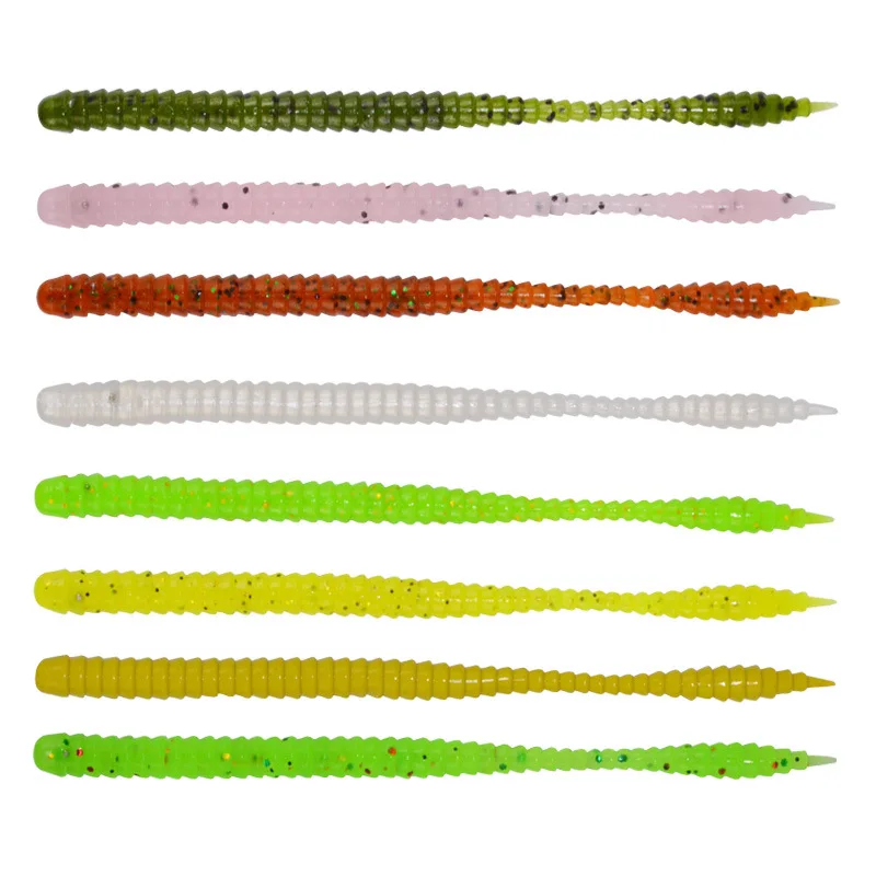 

8Pcs 13.5CM 2.8G Silicone Lure Soft Fishing Lures Baits Worm Trout Bionic Fishing Maggot Earthwom PVC Insect For Fishing Tackle