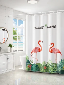 

Nordic Shower Curtain Bathroom Shower Room Partition Waterproof Cloth Toilet Bathroom Bathroom Water Barrier Door Curtain
