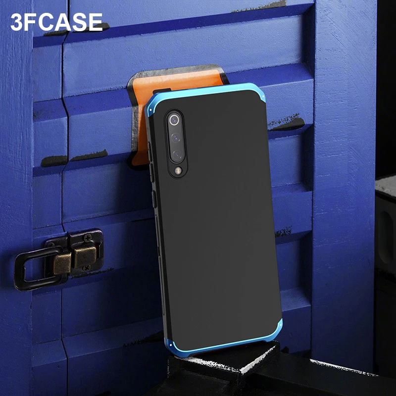 Противоударный металлический бронированный чехол для телефона Xiaomi Mi 9 роскошный