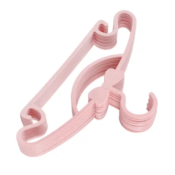 

10pcs Anti-slip Kids Clothes Hangers Practical Clothes Hangers Plastic Clothes Hangers Durable Coat Hook for Kid Home (White)