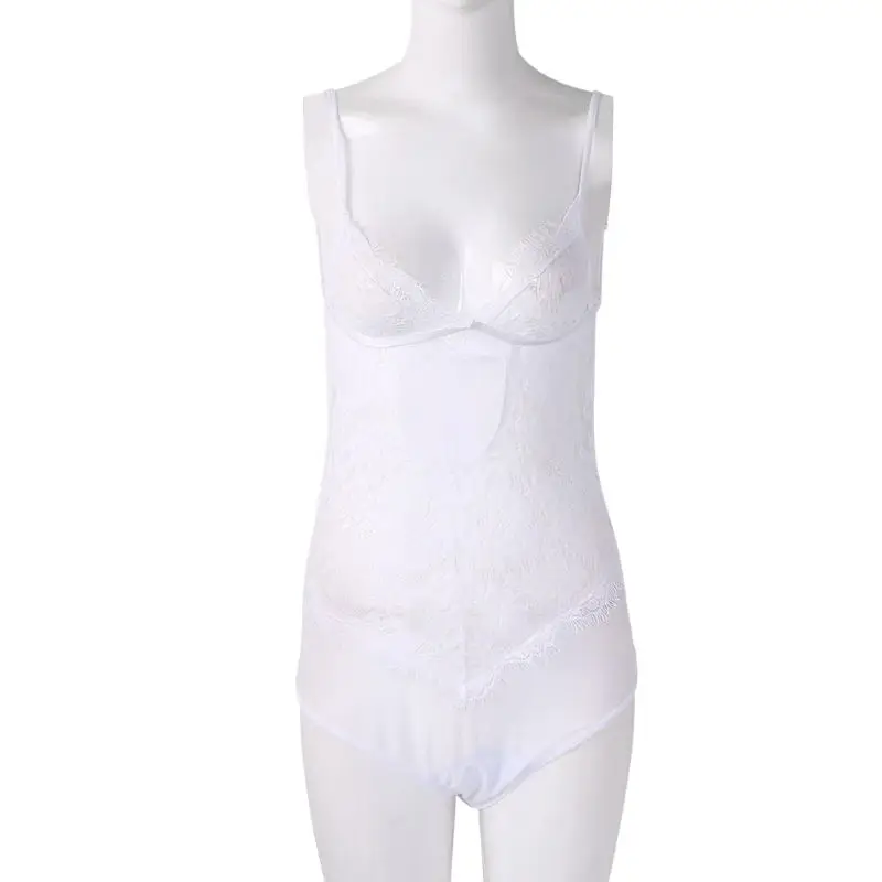 Белый S-XL, женское сексуальное белье, кружевное платье, Babydoll, нижнее белье, ночное белье, боди, белый/черный, 19QF - Цвет: Белый