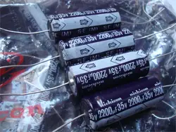 1pcs/1lot Axial electrolytic capacitor   N NICHCON 35V 2200UF SE tube amplifier axial HI-FI capacitor filter capacitor 16*41mm