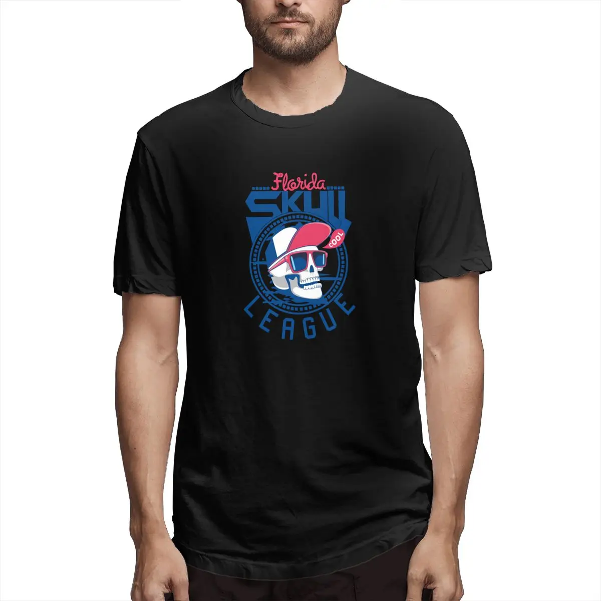 Men t Shirts Short Sleeve Black White shirts Hip-hop Rock Skull Sports Running Male Casual T-shirt | Мужская одежда