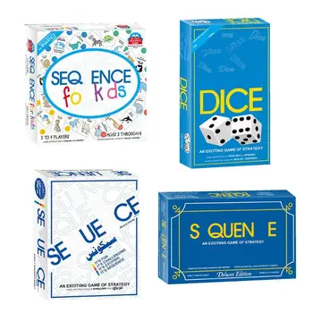 

Sequence Game Table Game Sequence Board Game Card Game Funny Playset with Family People
