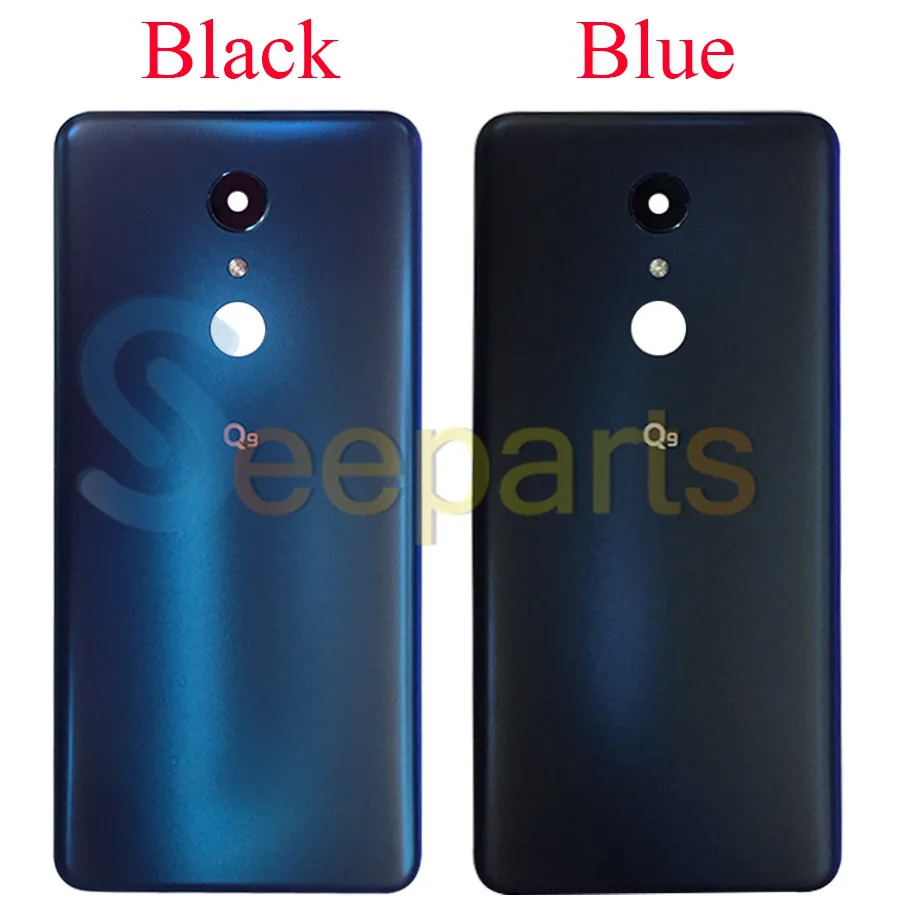 Новое оригинальное стекло для LG Q9, заднее стекло, задняя крышка для батареи, запасные части с объективом камеры для LG Q9, корпус