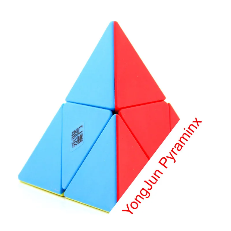 Stickerless YongJun Pyraminxeds 2x2x2 волшебный куб YJ Pyramid 2x2 Профессиональная скоростная головоломка антистресс Развивающие игрушки для детей - Цвет: Stickerless