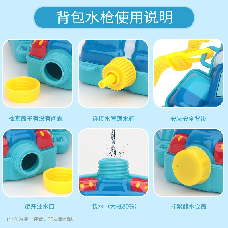 Игрушка Douyin Детский рюкзак водный пистолет игрушки выдвижной Мультфильм распылитель водяной ПИСТОЛЕТ ВОДНЫЕ ИГРУШКИ рафтинг водный пистолет