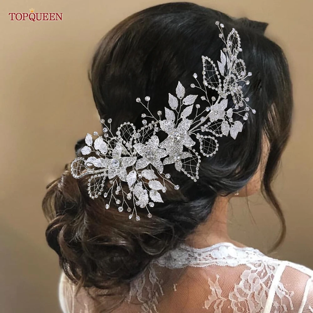 Wedding Alloy Flower Leaf Hair Tiara Headpiece Bridal Headwear