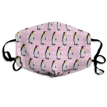 

CIGOCI Anti-Dust Adjustable Elastic Strap Mouth Mask for Boys Girls Adults, Geometric Diamond Penguin Pink Warm Respirator for