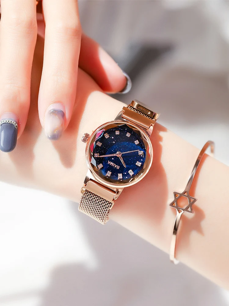 

Starry Sky Trend Leisure Time Wrist Watch Woman Trill Waterproof Woman Surface Student Quartz Watch