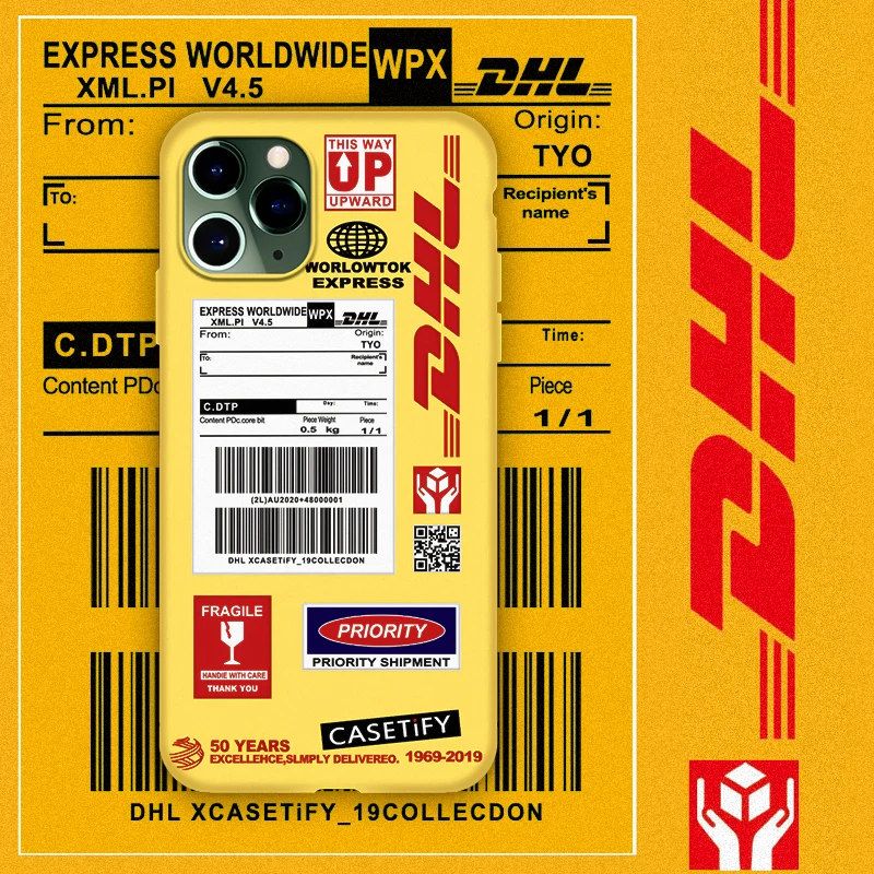 Новый Dhl экспресс мягкий чехол для Iphone 6 s 7 8 Plus 11 pro X Xs Max XR матовый Силиконовый