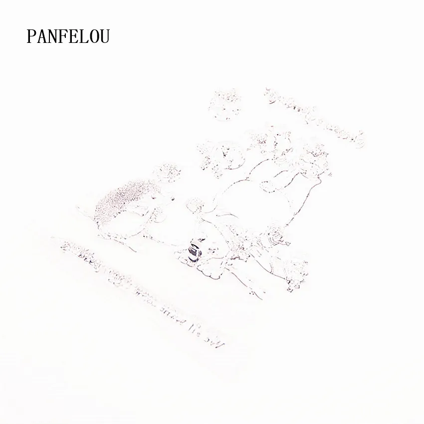 PANFELOU 10,5x14 см Ежик полярный медведь прозрачный силиконовый прорезиненный прозрачный штамп мультфильм для скрапбукинга/DIY Рождество Свадьба
