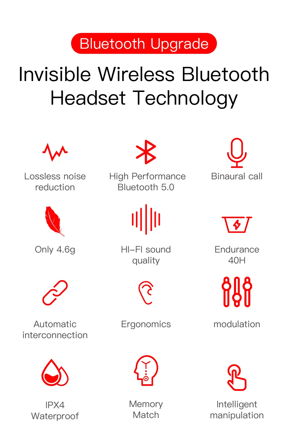Оригинальные беспроводные наушники Bluetooth 5,0 двойные наушники спортивные гарнитуры с микрофоном для смартфонов android phone