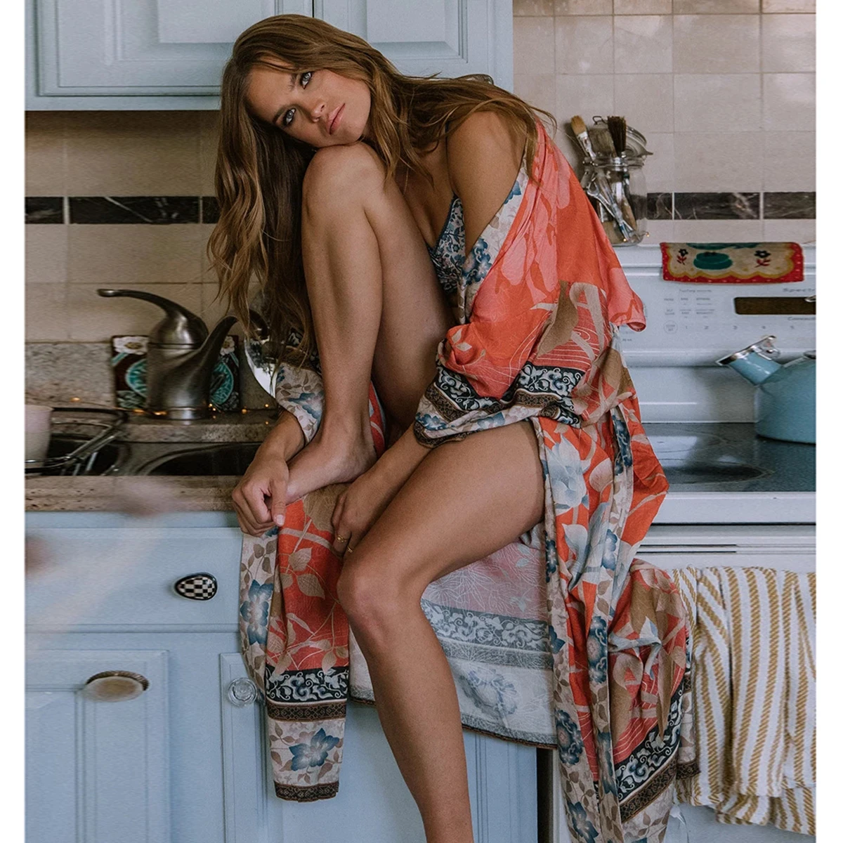 

Boho Vintage Floral Print Women Jack Cardigan Summer 2019 Patchwork Belt Pattern Sun Protection Jackets Chic Retro Cardigans