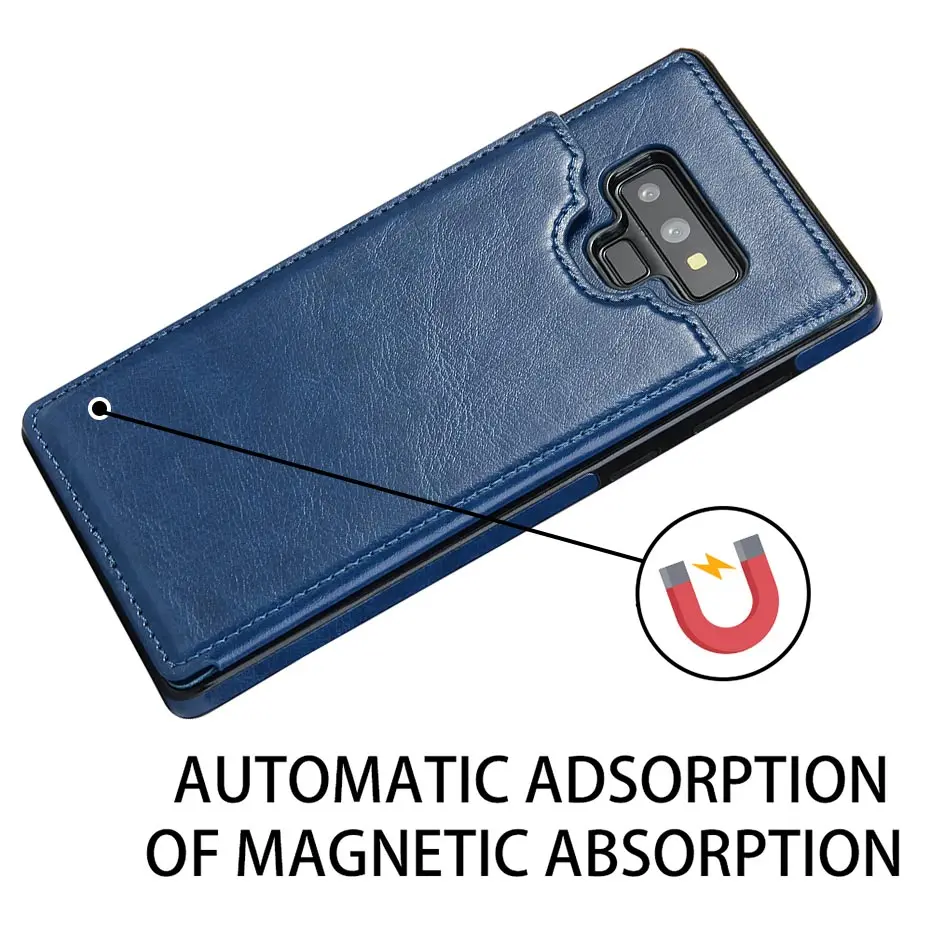 Модный чехол книжка с магнитным кошельком для телефона samsung S8 S9 S10 Plus роскошный