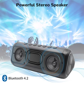 

Waterproof Bluetooth Speaker Portable Column Wireless Stereo Music Box Solar Power Bank Boombox MP3 Loudspeaker Outdoor Speakers