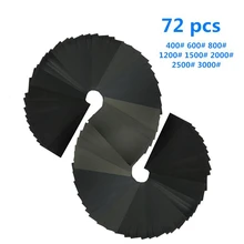 72Pcs 9x3.6inch Wet Dry Sandpaper 120-3000 Grit Assortment Abrasive Paper Sheets For Automotive Sanding Wood Furniture Finishing