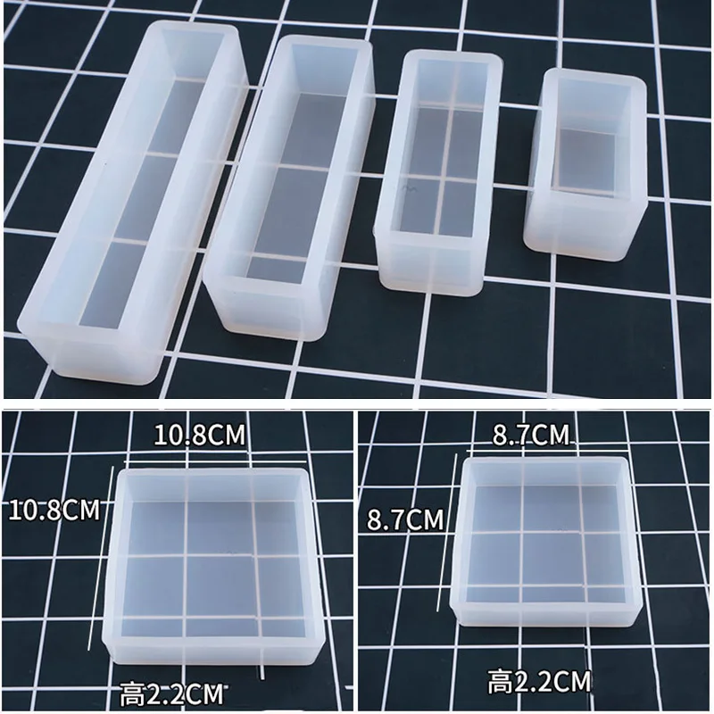 Silicone Mold Cube Cuboid for Soap Making Creative DIY Crystal Epoxy Handcraft Candle Ornaments Decoration silicone mold soap molds