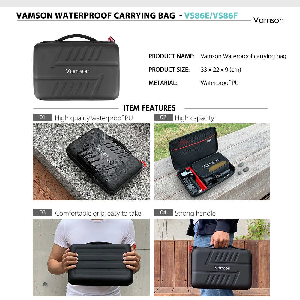 Vamson для Gopro Hero 8 черный 7 6 5 комплект аксессуаров монопод крепление для DJI OSMO экшн-камеры для Xiaomi Yi 4K Спортивная камера VS26