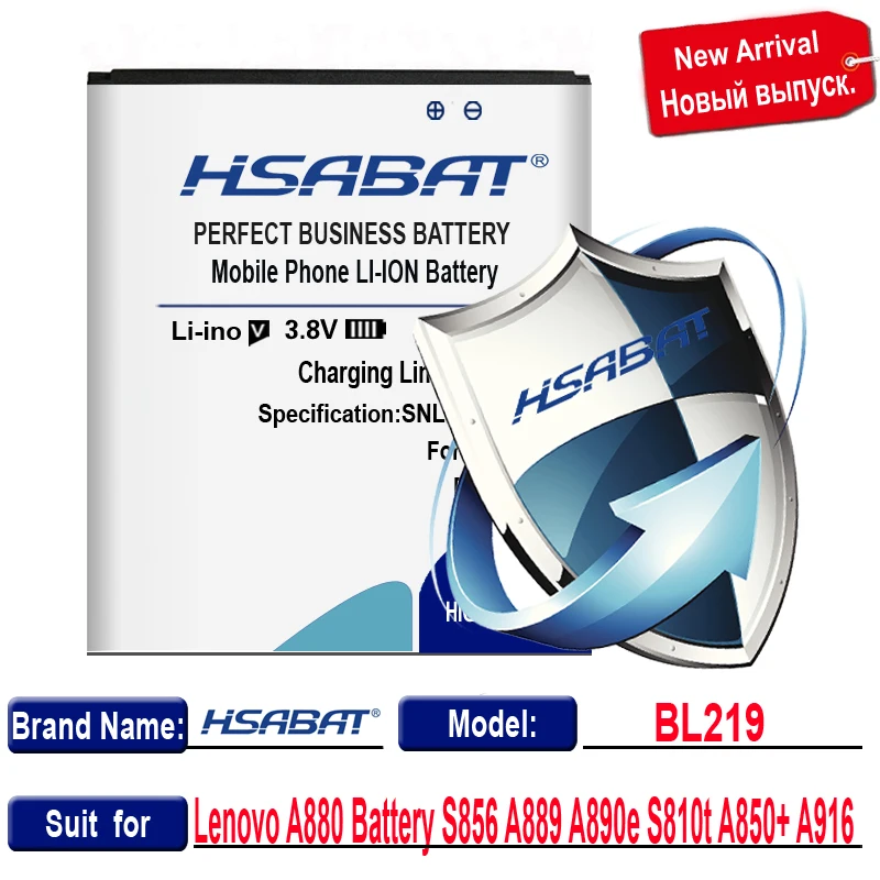 HSABAT 4250 мА/ч, BL219 Батарея для lenovo A880 S856 A889 A890e S810t A850+ A916 Батарея