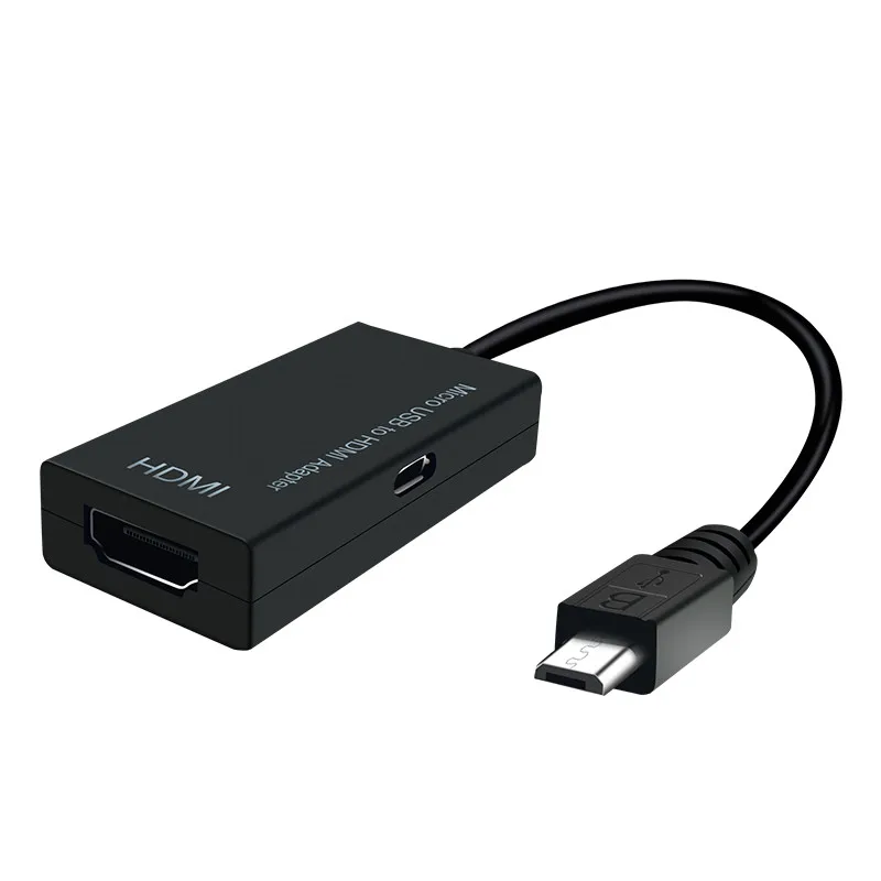 2 в 1 type C Micro USB к HDMI адаптер для ТВ монитора 1080P HD HDMI аудио видео кабель конвертер для samsung HUAWEI Xiaomi - Цвет: Черный