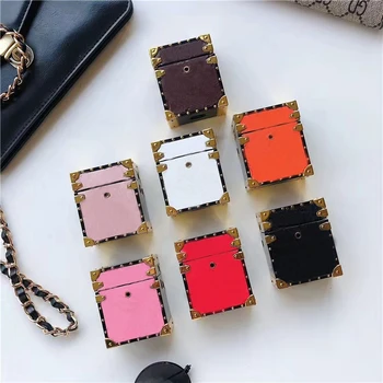 

Luxury design case for airpods 1 2 SHOCKPROOF Protective Cover Hook Clasp Keychain Anti Lost Fashion Earphone case