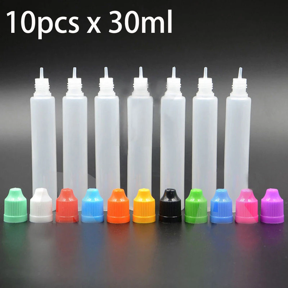 10 Pcs X 30 Ml Pena Botol Pipet Kosong Yg Mudah Dipengaruhi Mata E Liquid Jus Wadah Dengan Bukti Anak Topi Panjang Pipet Tips Corong Isi Ulang Botol Aliexpress