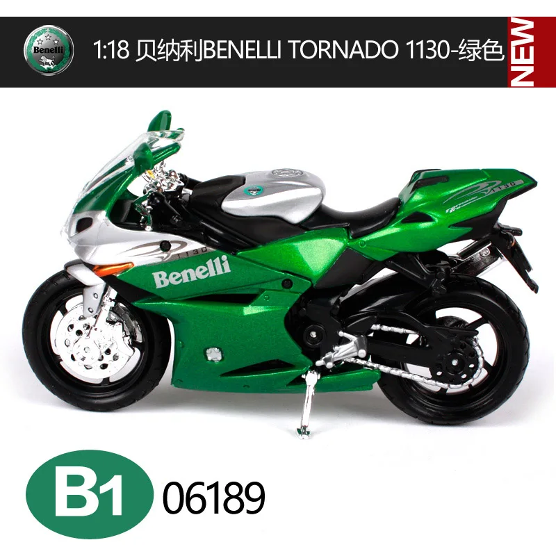 Maisto 1:18 BENELLI TORNADO 1130 мотоцикл металлическая модель игрушки для детей подарок на день рождения Коллекция игрушек - Цвет: Черный