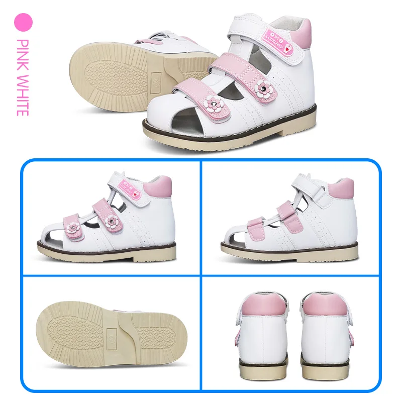 Child Girl Sandals Boys Children's Orthopedic Shoes Summer Toddler Flower Design Princess Flatfeet Footwear 2 To 8Years Age