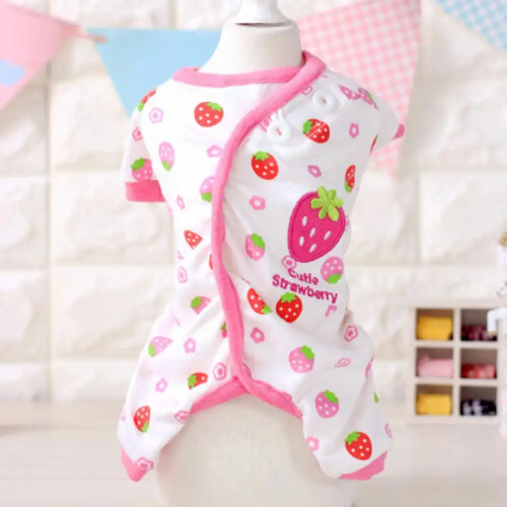 HobbyLane Cute Printing Cotton Pet Dog Four Feets Coat Pajamas