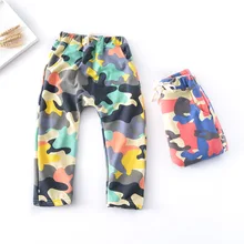 Зимние стильные камуфляжные двухслойные Плотные хлопковые шаровары с хлопковой подкладкой повседневные брюки детская одежда мануфактура