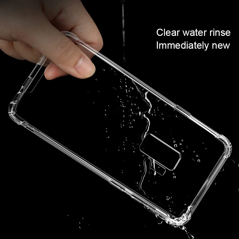 Супер Противоударный Мягкий силиконовый чехол для samsung Galaxy S8 S9 Plus Note 8 Роскошный прозрачный градиентный чехол для задней панели сотового телефона Etui