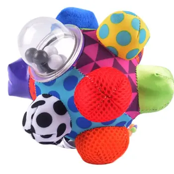

Babies Children Kids Boy Girl Colorful Bumpy Rattle Ball Learning Developmental Toy Gift 24BE