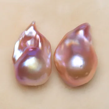 

BaroqueOnly Natural COLOR Freshwater Irregular pearl beads Pearl stone pair High Quality For DIY earring Jewelry Making BZBE