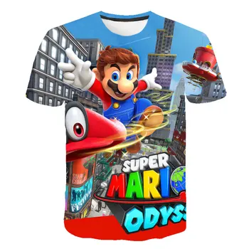 

2020 Kids 3D Mario Print T-shirts Costume Boys Girls Summer Tees Top Clothing Children Clothes Baby Casual Tshirt