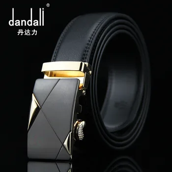 

Top quality classical style fashion men black color genuine leather men belts Automatic Buckle Designer men belt 200808-24
