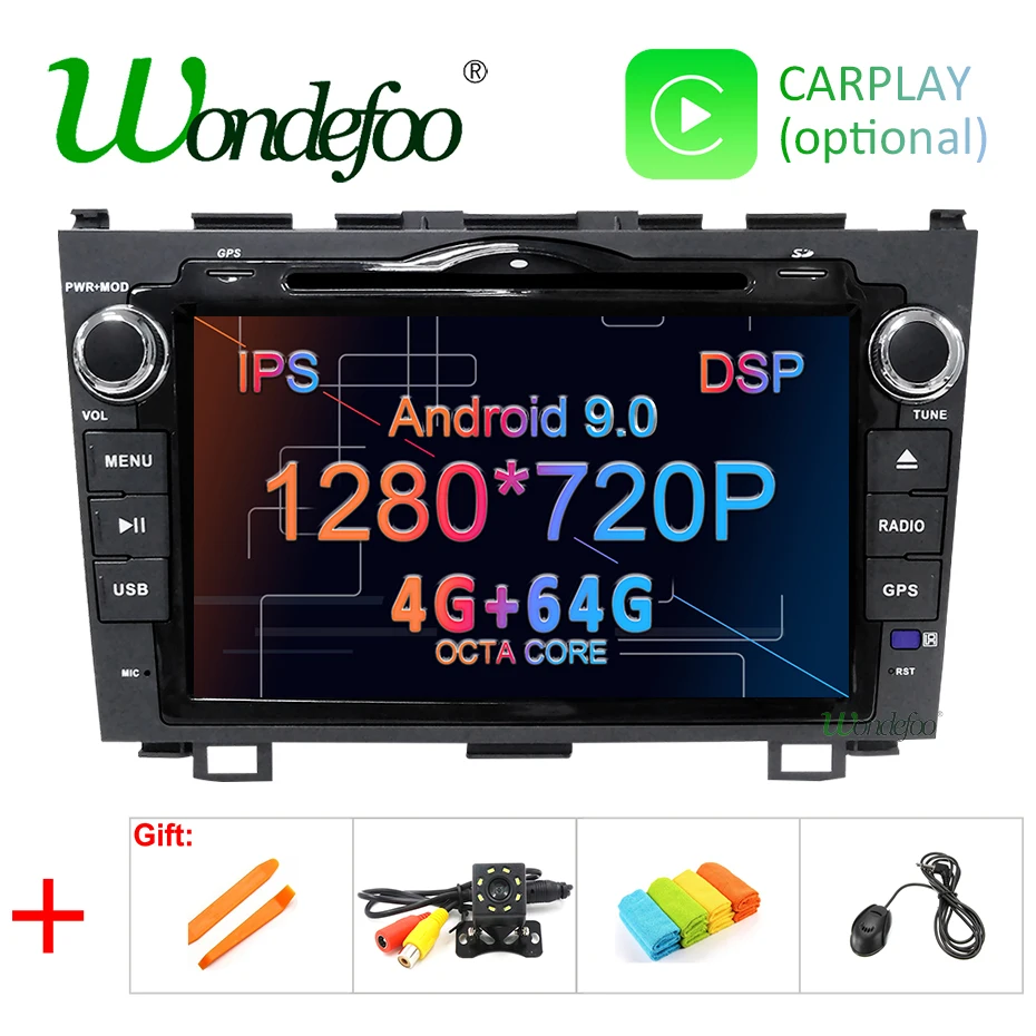DSP 4G 64G Android 9,0 AV выход автомобильный gps для CRV CR-V dvd-плеер навигация радио мультимедиа ips HD экран стерео dvd-плеер