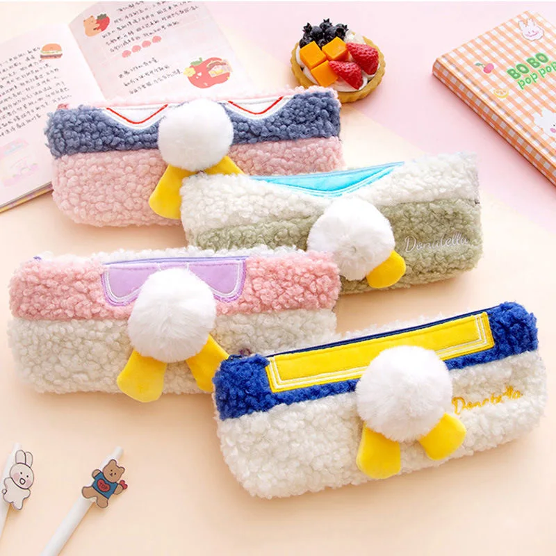 

High Quality Cartoon plush toy large capacity pencil case coin purse girl cute cloth watermelon shape zipper bag