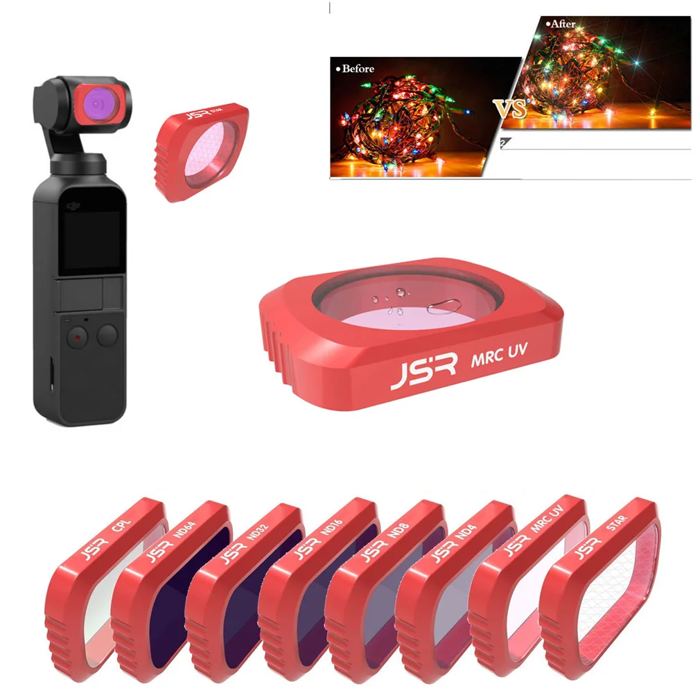 

Камера Фильтры объектива Защита чехол Комплект для DJI OSMO карман с круговым поляризационным фильтром ультрафиолетовых лучей звезды ND4 ND8 ND16 ND32 ND64 ручной Камера аксессуары